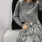 Long-sleeve Loose-fit Cropped T-shirt