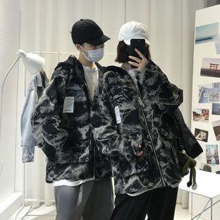 Applique Camo Zipped Jacket