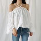 Halter-strap Off-shoulder Top