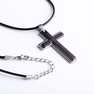 Cross Necklace Dark Silver - One Size