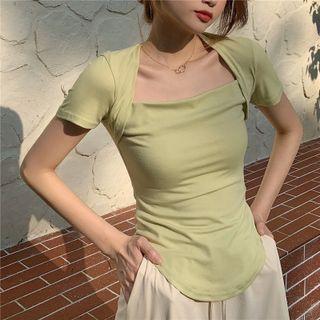 Square-neck Asymmetrical Top
