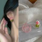 Rose Asymmetrical Earring