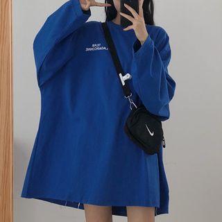 Lettering Pullover T-shirt Dress