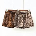 Leopard Drawstring Shorts