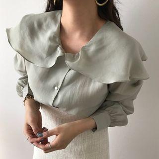 Plain Blouse Pea Green - One Size