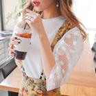 Sheer Puff-sleeve T-shirt