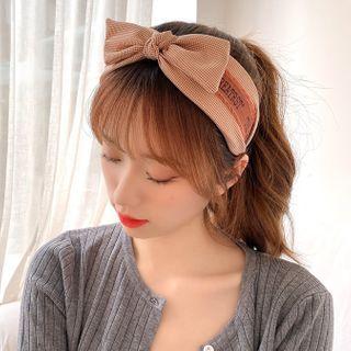 Bow Lettering Fabric Headband