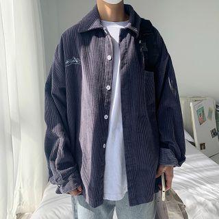 Mountain Embroidered Corduroy Shirt Jacket