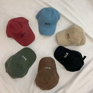 Nyc Letter Cotton Baseball Cap