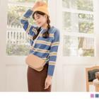 Long Sleeve Striped Knitted Top
