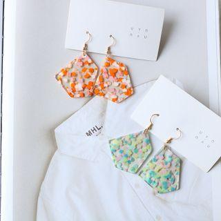 Asymmetrical Color Block Drop Earring