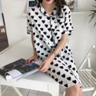 Heart Print Short-sleeve Nightdress