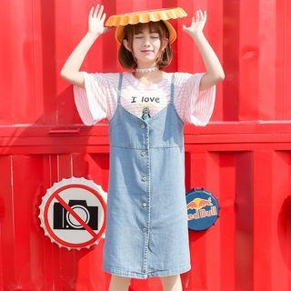 Buttoned Down Dungaree Dress
