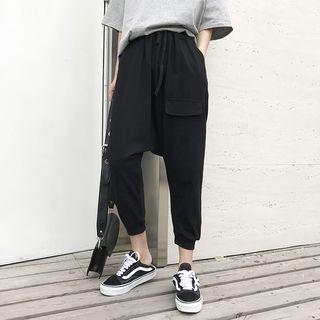 Low-crotch Crop Harem Pants