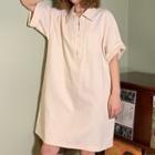 Short-sleeve Half-zip Dress