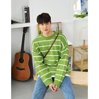 Striped Boxy Knit Top In 10 Colors