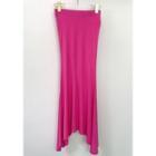 Ruffled Hem Maxi Pencil Skirt Pink - One Size