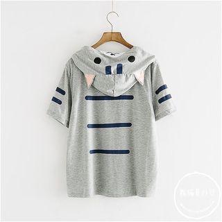 Printed Short-sleeve T-shirt / Hooded Short-sleeve T-shirt