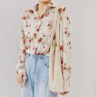 Floral Print Shirt Red Floral - Almond - One Size