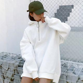 Hooded Half Zip Sweatshirt