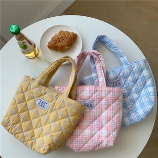 Plaid Quilted Handbag
