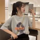 Cartoon Mouse Short-sleeve Round Neck T-shirt