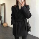 Tie-waist Coat Black - One Size