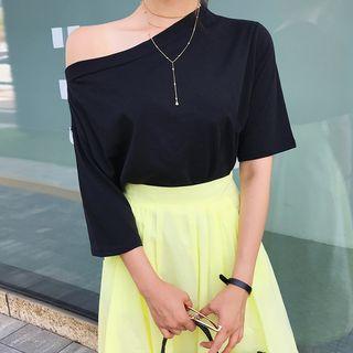 Off-shoulder Cotton T-shirt