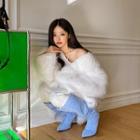 Oversized Faux-fur Knit Minidress
