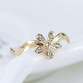 Flower Rhinestone Rings