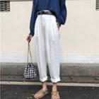 Plain High-waist Harem Pants + Belt