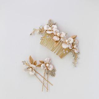 Wedding Flower Hair Comb / Hair Stick