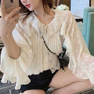 Ruffle Chiffon Blouse / Camisole / Set