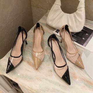 Stiletto Heel Pvc Panel Pumps