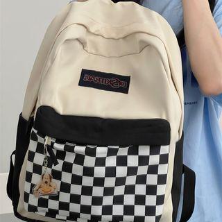 Check Panel Logo Backpack