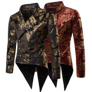 Jacquard Single-breasted Blazer