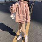 Embroidered Long-sleeve Fleece Hoodie