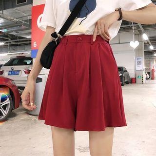 High-waist Shift Wide-leg Shorts