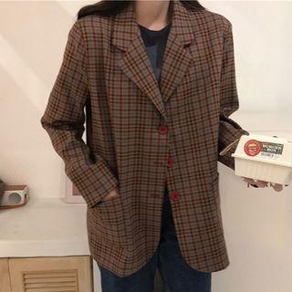 Hoodie / Plaid Jacket