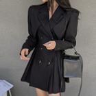 Double-breasted Mini A-line Blazer Dress / Shawl / Set