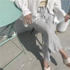Tie-waist Dotted Wide-leg Pants