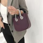 Chain Strap Faux Leather Mini Handbag