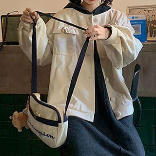 Round-neck Corduroy Jacket