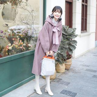 Hood Tie Neck Coat