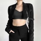 Crop Blazer With Chain