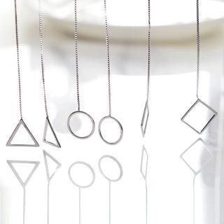 Sterling Silver Geometric Threader Earrings