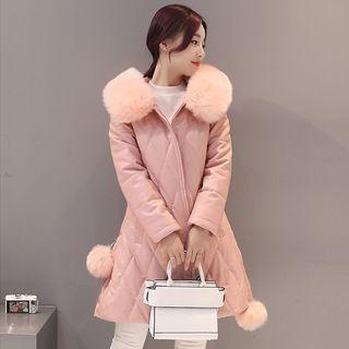 Faux-fur Panel Padded Coat