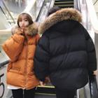 Couple Matching Padded Zip Hooded Coat