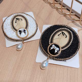 Bow Faux Pearl Brooch