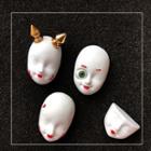 White Face Single Earring